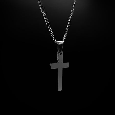 Pendentif Croix Poli Argenté